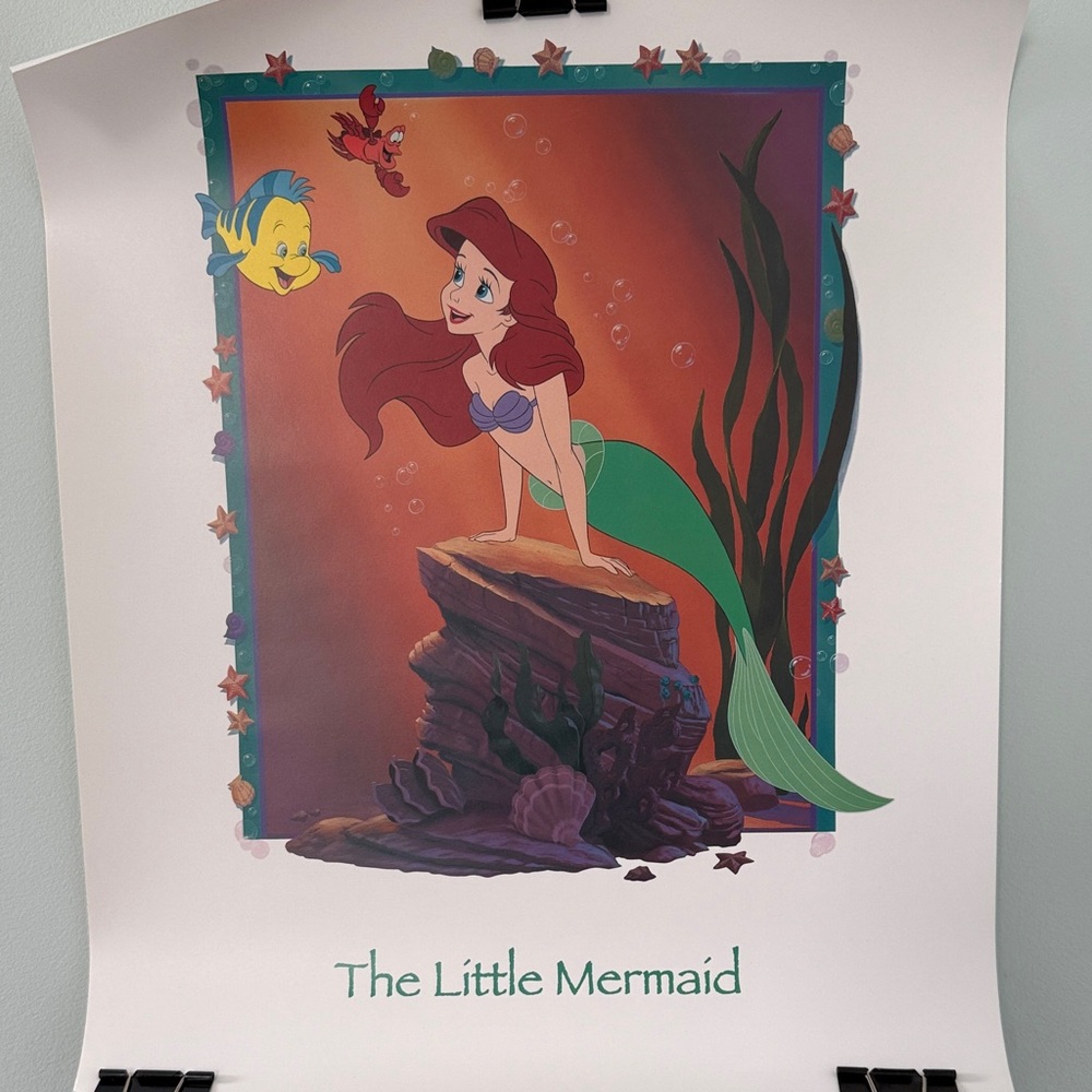 Disney Wall Art Print - Teal, White, Black - Picture 1 of 4